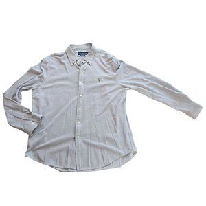 Ralph Lauren Mens Size XXL Slim Fit Oxford Button-Down Shirt